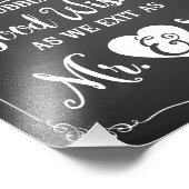 Poster voor bruiloft met bruistoft (Hoek)