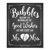 Poster voor bruiloft met bruistoft (Voorkant)