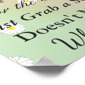 Poster voor bruiloft, Peach Green Daisy (Hoek)