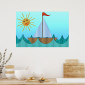 Poster voor cardboard-jacht (Keuken)