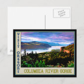 Poster voor Columbia River Gorge in Oregon Briefkaart (Voorkant / Achterkant)