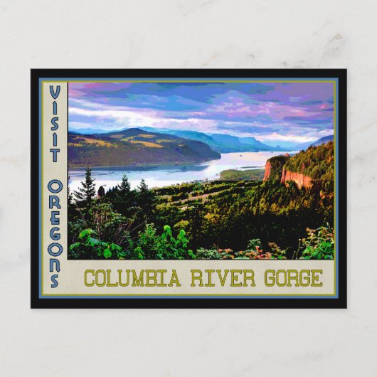 Poster voor Columbia River Gorge in Oregon Briefkaart (Voorkant)