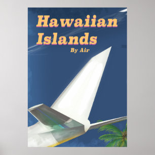 Poster voor commercieel reizen op de Hawaiiaanse e