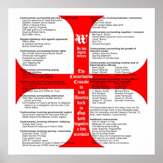 Poster voor conservatieve kruistschildpadscandalen (Voorkant)