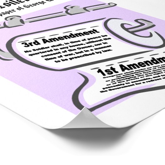 Poster voor constitutioneel toiletpapier (Hoek)