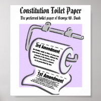 Poster voor constitutioneel toiletpapier