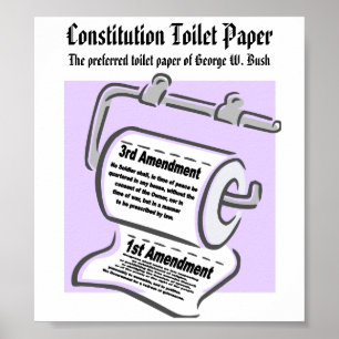 Poster voor constitutioneel toiletpapier