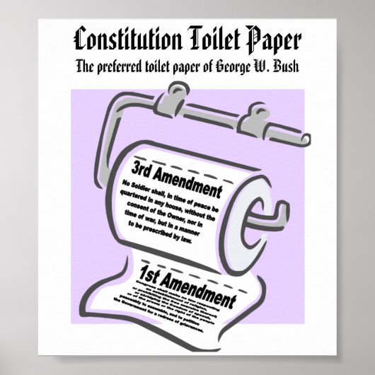 Poster voor constitutioneel toiletpapier (Voorkant)