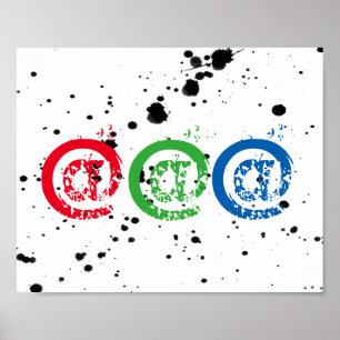 poster voor coole typografie bij teken op zwarte s