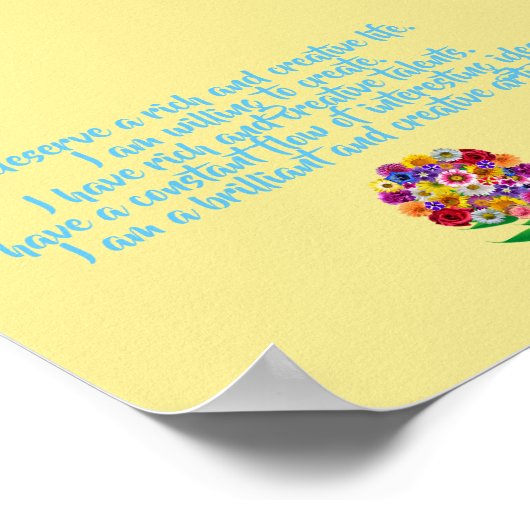 Poster voor Creativiteitsbevestiging - Dagelijks m (Hoek)