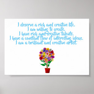 Poster voor Creativiteitsbevestiging - Dagelijks m