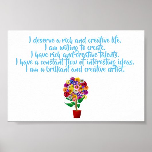 Poster voor Creativiteitsbevestiging - Dagelijks m (Voorkant)