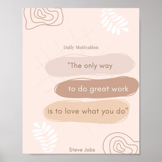 poster voor dagelijkse motivatie (Voorkant)