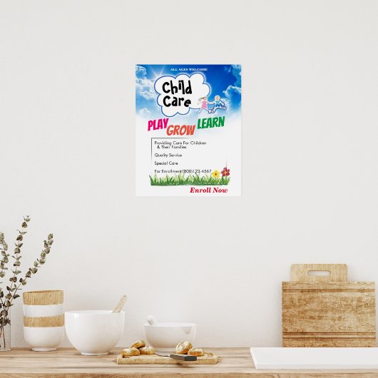 Poster voor de Baby overdag (Keuken)