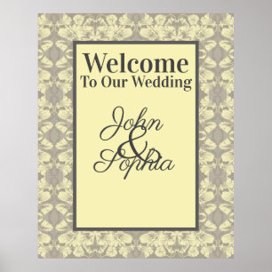 Poster voor de bekendmaking van ivoor en grijze Fl