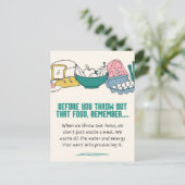 Poster voor de bestrijding van voedselverspilling briefkaart (Staand voorkant)
