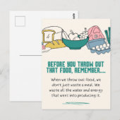 Poster voor de bestrijding van voedselverspilling briefkaart (Voorkant / Achterkant)