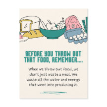 Poster voor de bestrijding van voedselverspilling