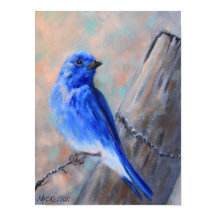 Poster voor de blauwvogel van Mountain Blue Art