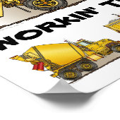 Poster voor de bouw van bedrijfswagens afdrukken (Hoek)