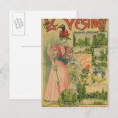 Poster voor de Chemins de Fer de to Le Vesinet Briefkaart (Voorkant / Achterkant)