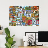 Poster voor de collage van bomen 36 x 24 (Thuiskantoor)