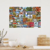 Poster voor de collage van bomen 36 x 24 (Keuken)