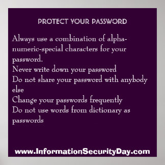 Poster voor de dag van informatiebeveiliging