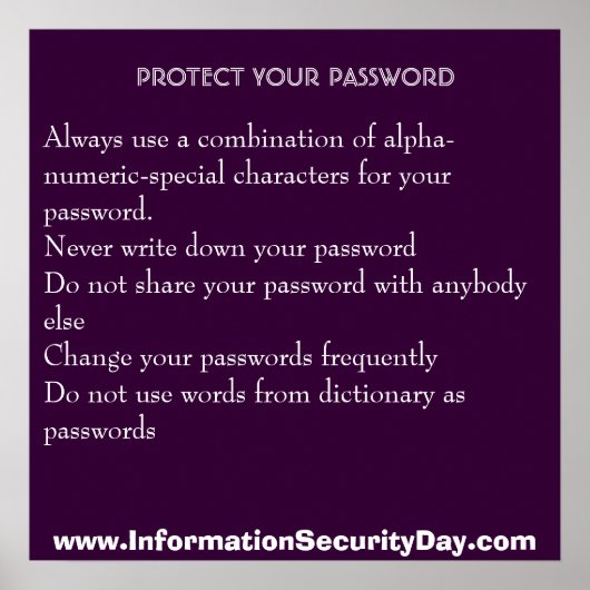 Poster voor de dag van informatiebeveiliging (Voorkant)