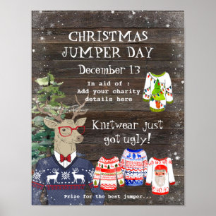poster voor de feestdag rond kerst - jumper - dag