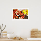 Poster voor de fotografie van de zeekrab 24x19 (Keuken)