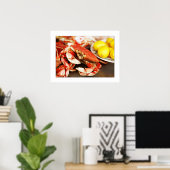 Poster voor de fotografie van de zeekrab 24x19 (Thuiskantoor)