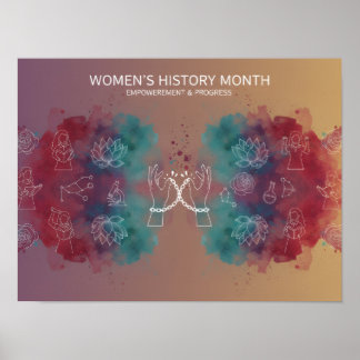 Poster voor de Geschiedenis van Vrouwen Maand – Em