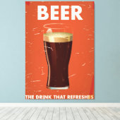  poster voor de handel in bier. canvas afdruk (Insitu (Houten vloer))