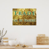 Poster voor de handel in of handel in goudmunten (Keuken)