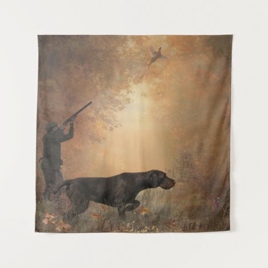 Poster voor de jacht op fazanten wandkleed (Voorkant)