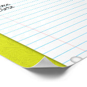 Poster voor de juiste papieren rubriek voor middel (Hoek)