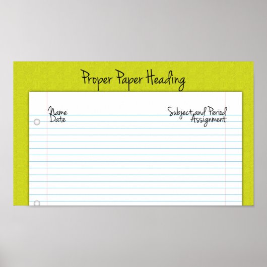 Poster voor de juiste papieren rubriek voor middel (Voorkant)