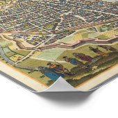  Poster voor de kaart van Parijs (Hoek)