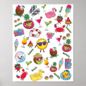 Poster voor de kinderkamer zomer | Poster voor de  (Voorkant)