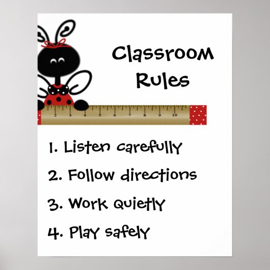 Poster voor de klassevoorschriften van de leraar (Voorkant)