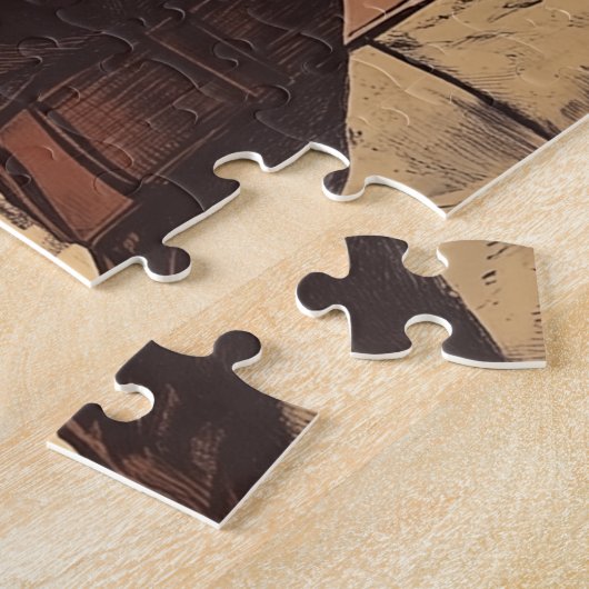 Poster voor de lancering van retroraketten legpuzzel (Zijkant)