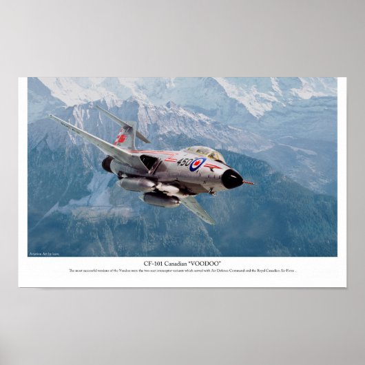 Poster voor de luchtvaartart "F-101 Voodoo" (Voorkant)