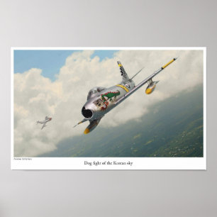 Poster voor de luchtvaartart "F-86 Saber"