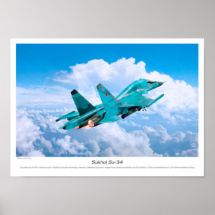 Poster voor de luchtvaartart "Su-34 Fullback"