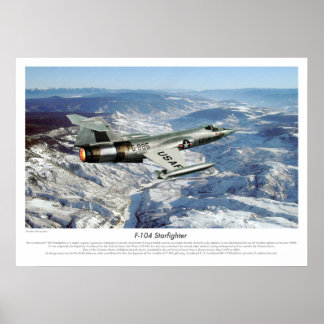 Poster voor de luchtvaartkunst "F-104 Starfighter"