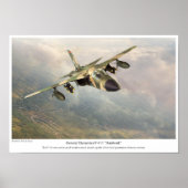 Poster voor de luchtvaartkunst " F-111 Aardvark " (Voorkant)