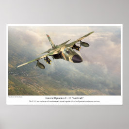 Poster voor de luchtvaartkunst " F-111 Aardvark "