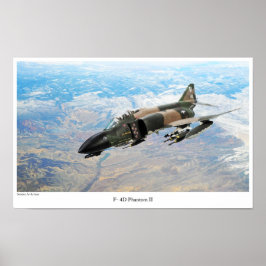 Poster voor de luchtvaartkunst "F-4 Phantom II"