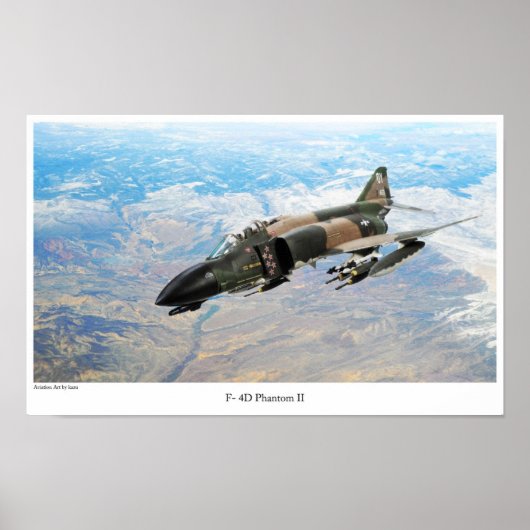 Poster voor de luchtvaartkunst "F-4 Phantom II" (Voorkant)